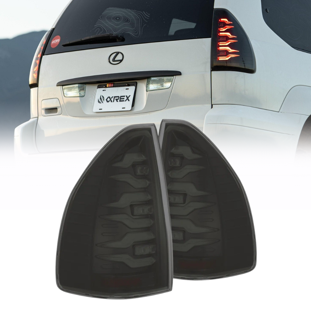 AlphaRex 14-21 Lexus GX470 Luxx-Series LED Tail Lights Black | Lexus GX470 (678009)