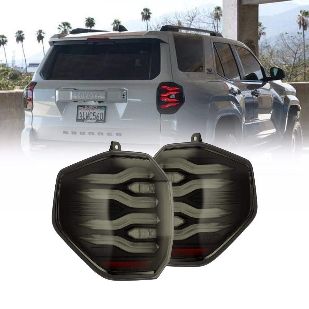 AlphaRex 2025+ Toyota 4Runner Luxx Series LED Tail Lights Black/Smoke (678020)