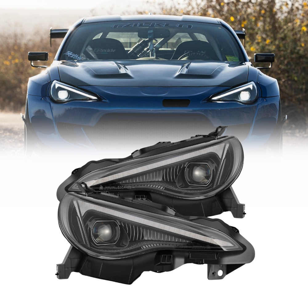 AlphaRex 13-20 Toyota GT86/Subaru BRZ/Scion FRS LUXX LED Proj Hdlights Black Seq Sig/DRL (880900)