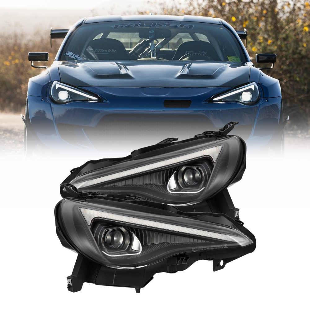 AlphaRex 13-20 Toyota GT86/Subaru BRZ/Scion FRS LUXX LED Proj Hdlights Alpha Blk Seq Sig/DRL (880901)