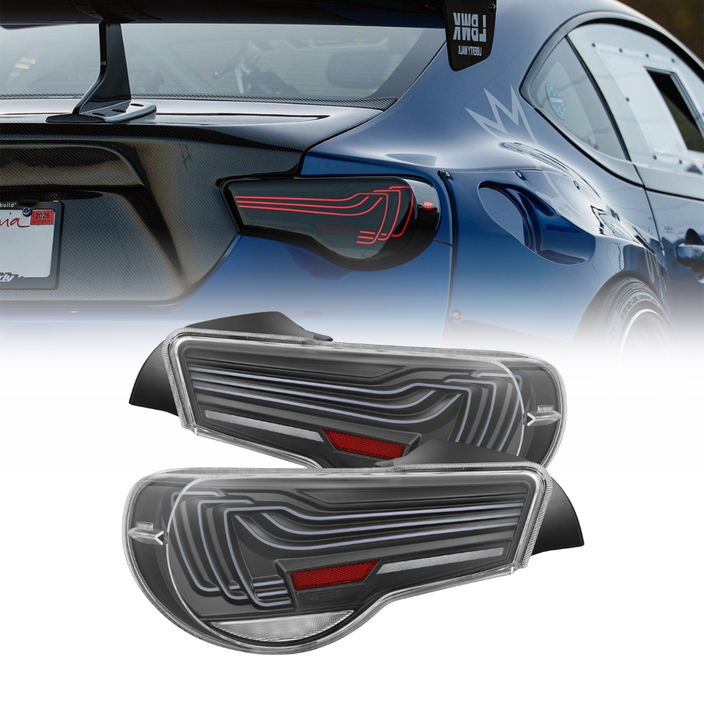 AlphaRex LUXX LED Tail Lights Black | Toyota GT86/Subaru BRZ/Scion FRS (17-20) (675110)