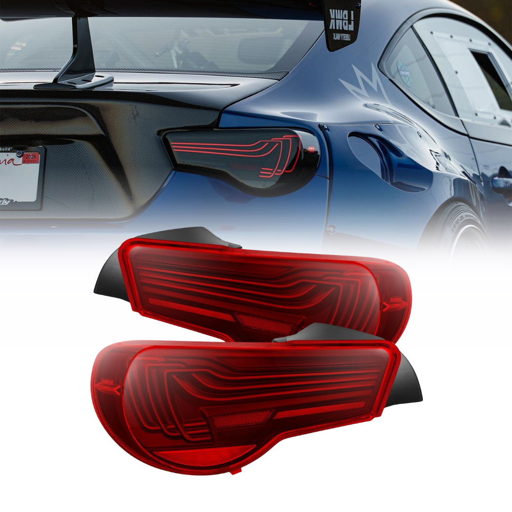 AlphaRex LUXX LED Tail Lights Red | Toyota GT86/Subaru BRZ/Scion FRS (17-20) (675120)