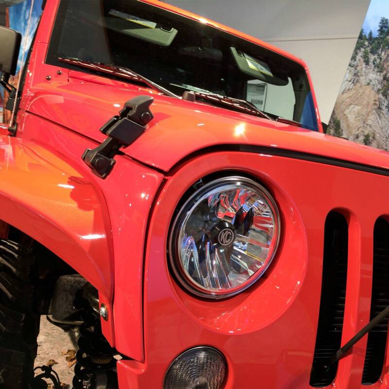KC HiLiTES 42361 2 White LED 7" Headlights Pair Kit DOT for 97-06 Jeep Wrangler