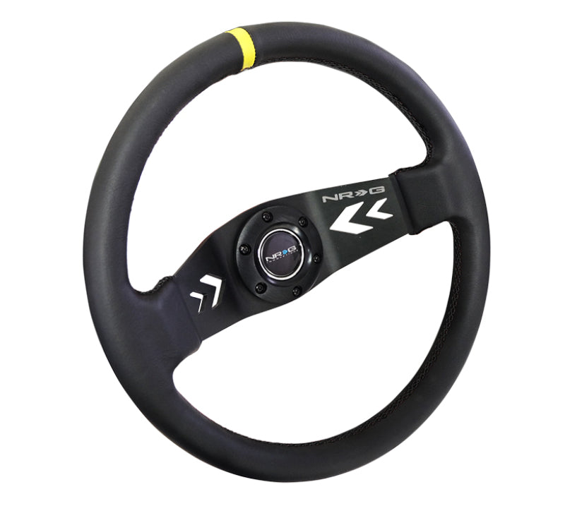 NRG 350MM TWO SPOKE STEERING WHEEL LEATHER