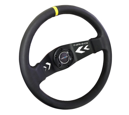 NRG 350MM TWO SPOKE STEERING WHEEL LEATHER