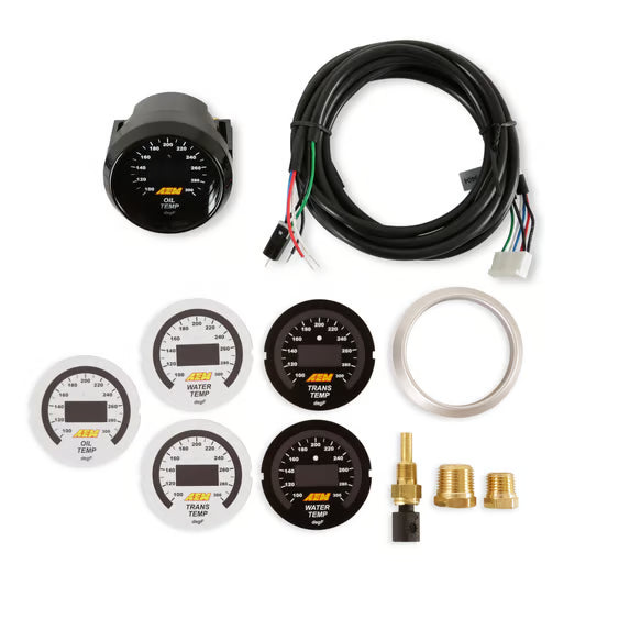 AEM Digital Oil/Water/Trans Temperature Gauges 100-300 F (30-4402)
