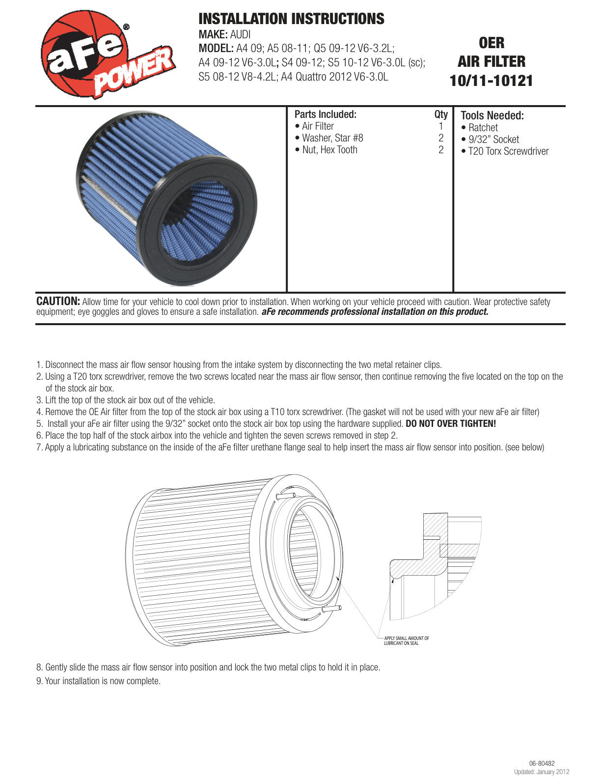 aFe Magnum Flow OE Replacement Air Filter | Audi A4 V6 3.0/3.2L (09-12) (SPF11-10121)
