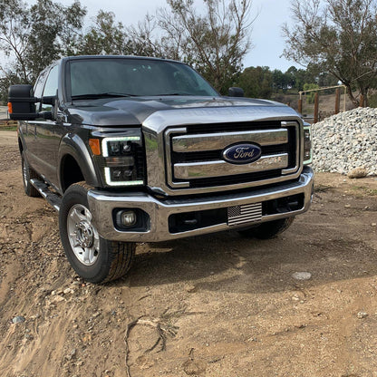 AlphaRex 11-16 Ford Super Duty NOVA-Series LED Projector Headlights Black