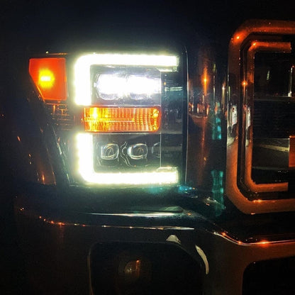 AlphaRex 11-16 Ford Super Duty NOVA-Series LED Projector Headlights Chrome