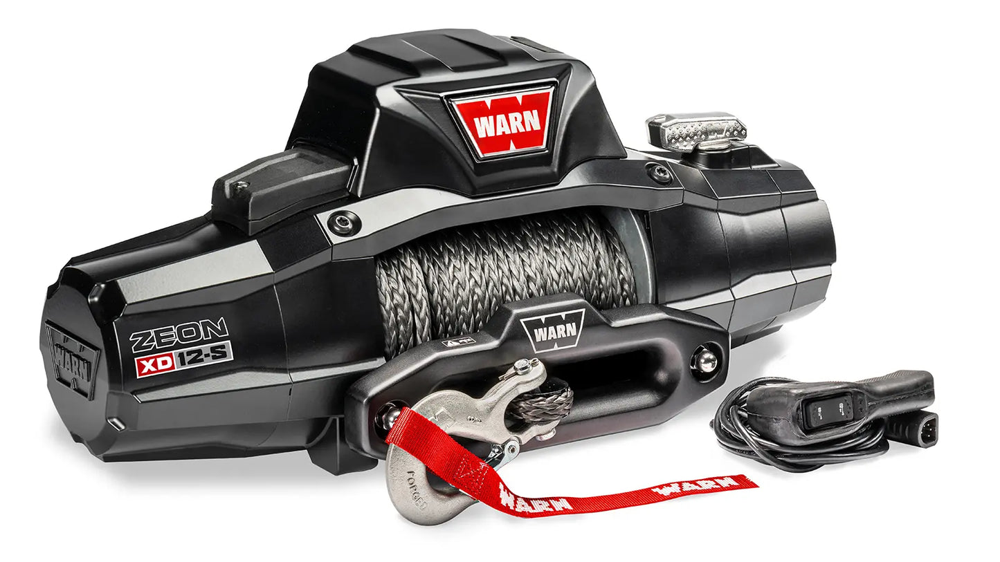 WARN 110012 ZEON XD 12-S 12000 lb Series Winch 80' 3/8 Spydura Synthetic Rope