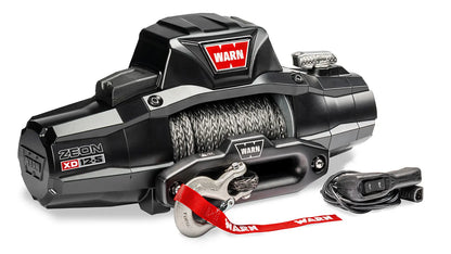 WARN 110012 ZEON XD 12-S 12000 lb Series Winch 80' 3/8 Spydura Synthetic Rope