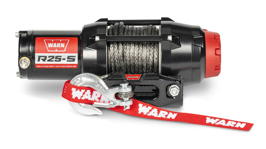 WARN 110020 R25-S ATV UTV Quad Winch 2500 Lb 50' 3/16 Synthetic Rope Fairlead