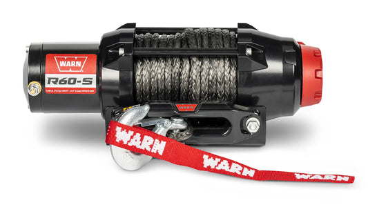 WARN 110060 R60-S ATV UTV Quad Winch 6000 Lb 50' 1/4 Synthetic Rope Fairlead