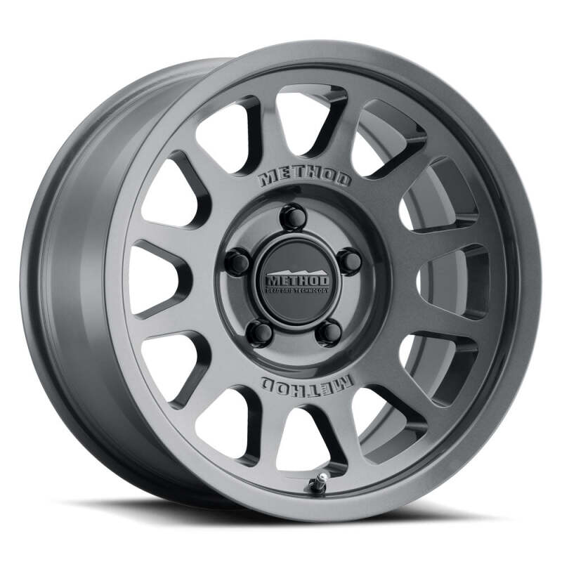 (set of 4) Method MR703 Gloss Titanium | 17x9" -12mm | 6x5.5in Wheel