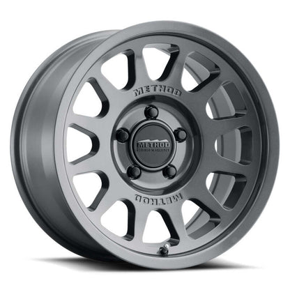 (set of 4) Method MR703 Gloss Titanium | 17x9" -12mm | 5x5in Wheel