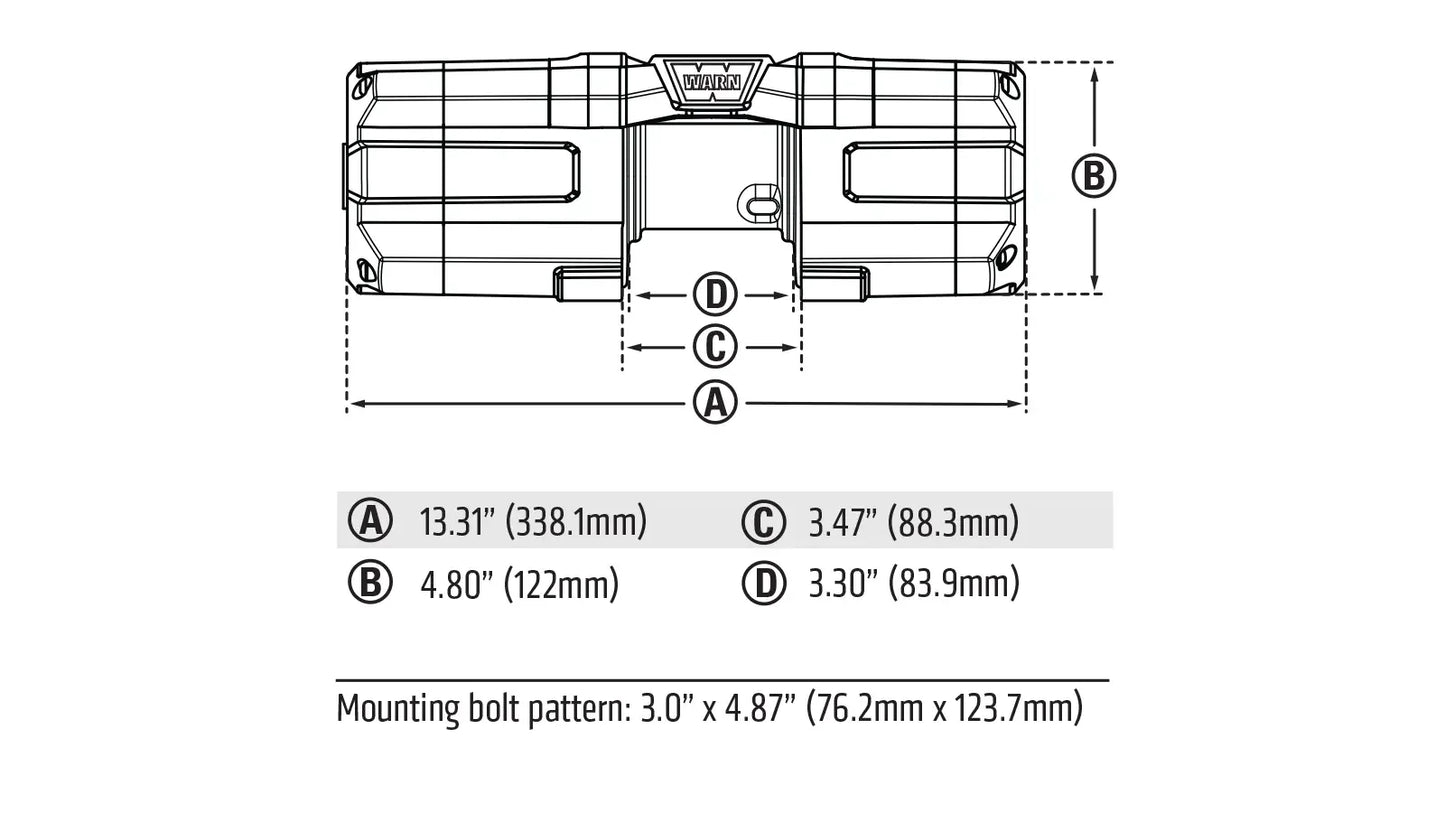 WARN 101135 AXON 35 ATV UTV Quad Winch 3500 Lb 50' 7/32 Cable Roller Fairlead