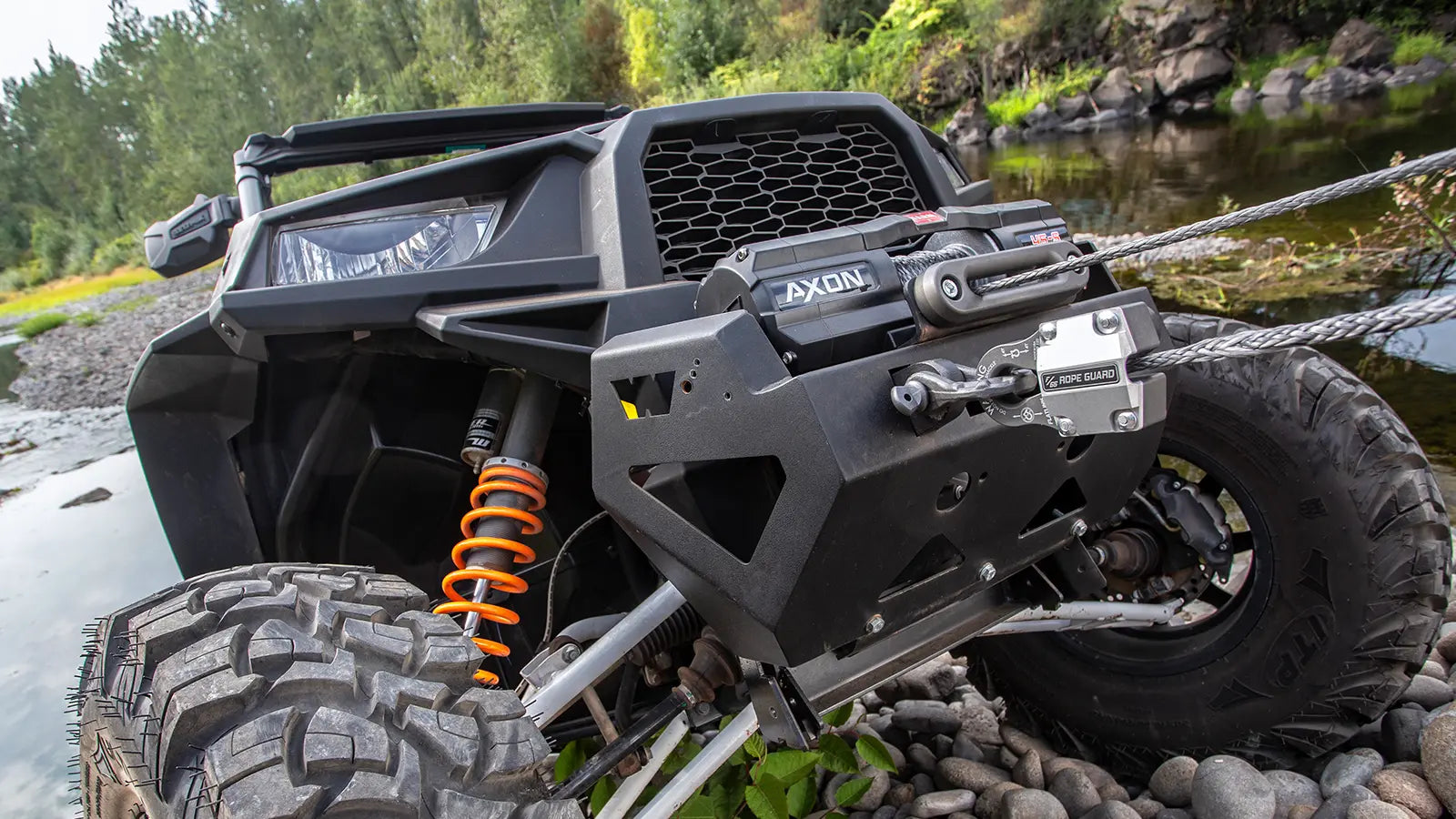 WARN 110340 AXON 45RC ATV UTV Quad Winch 4500 Lb 27' 1/4" Rope Hawse Plow Mode