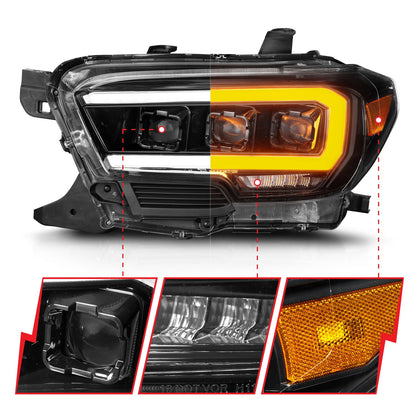 ANZO USA LED Projector Headlight for Toyota Tacoma 16-23 (111562)