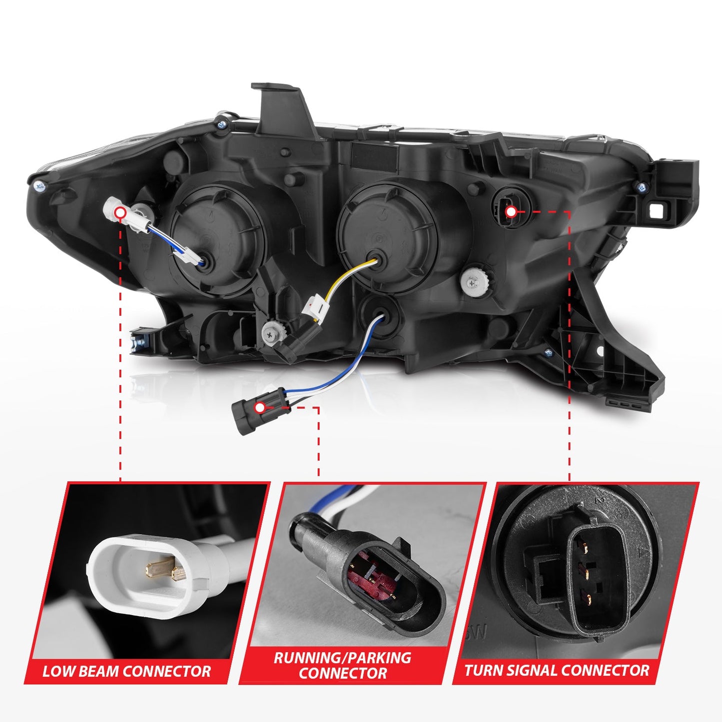 ANZO USA LED Projector Headlight for Toyota Tacoma 16-23 (111562)
