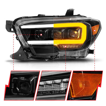 ANZO USA LED Projector Headlight for Toyota Tacoma 16-23 (111563)