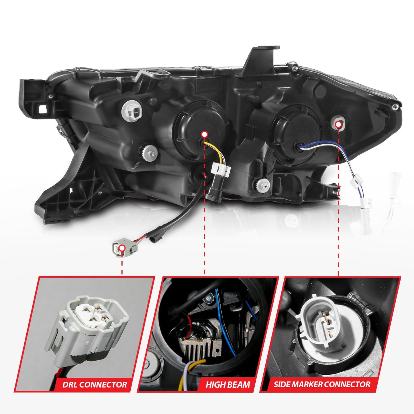 ANZO USA LED Projector Headlight for Toyota Tacoma 16-23 (111563)
