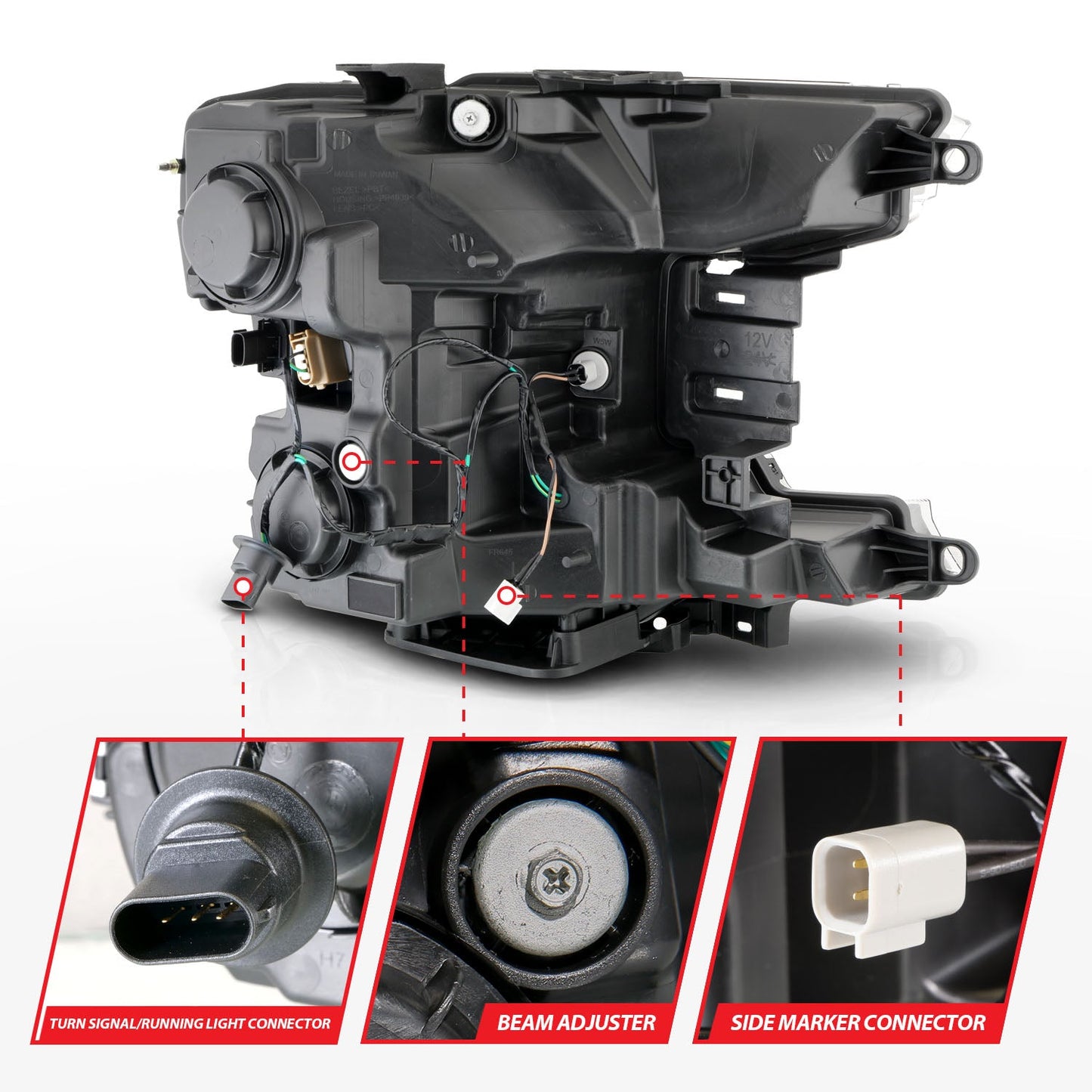 ANZO USA LED Projector Headlight for Ford F-150 18-20 (111570)