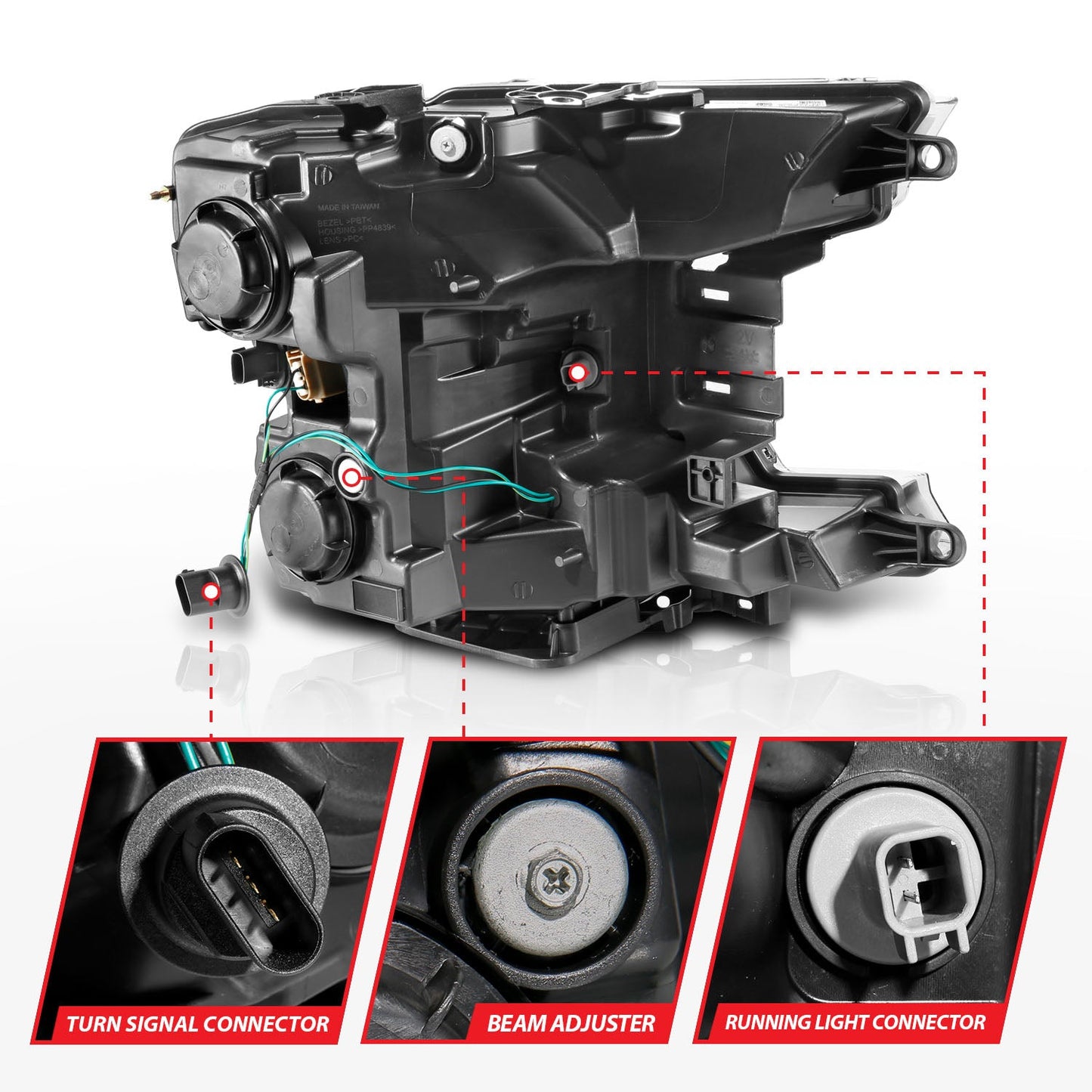 ANZO USA LED Projector Headlight for Ford F-150 18-20 (111571)