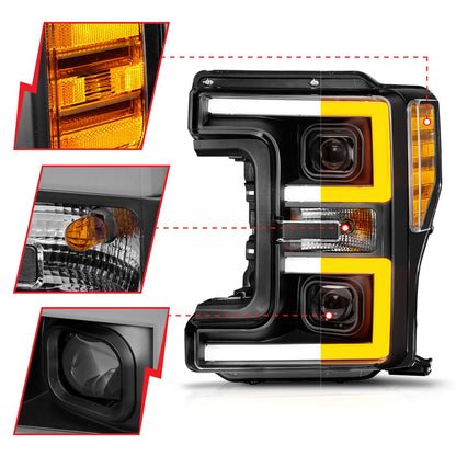 ANZO USA LED Projector Headlight for Ford F-250/F-350 Super Duty 17-19 (111577)