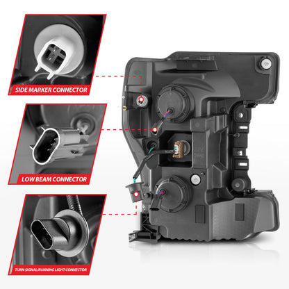 ANZO USA LED Projector Headlight for Ford F-250/F-350 Super Duty 17-19 (111578)