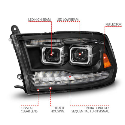 ANZO USA LED Projector Headlight for Ram 1500/2500/3500 (111595)