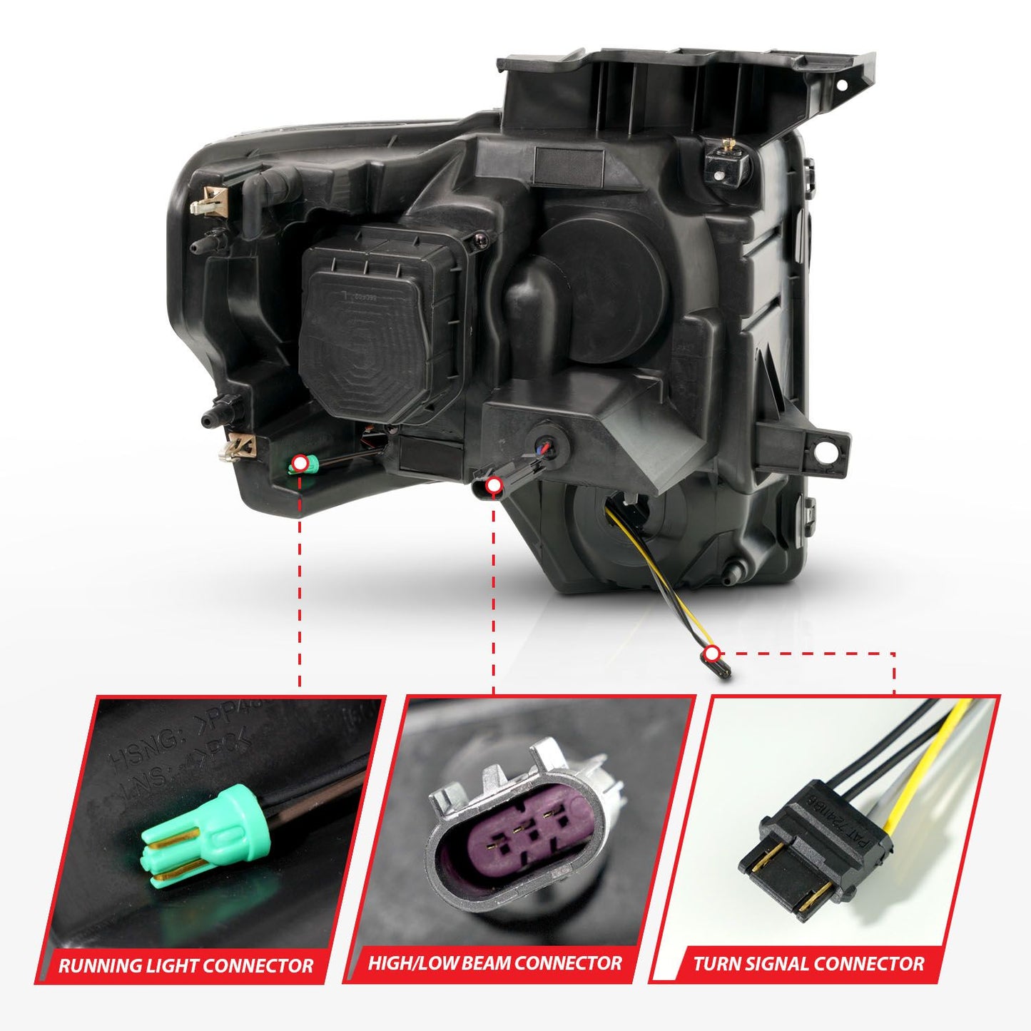 ANZO USA LED Projector Headlight for Ford F-150 09-14 (111607)