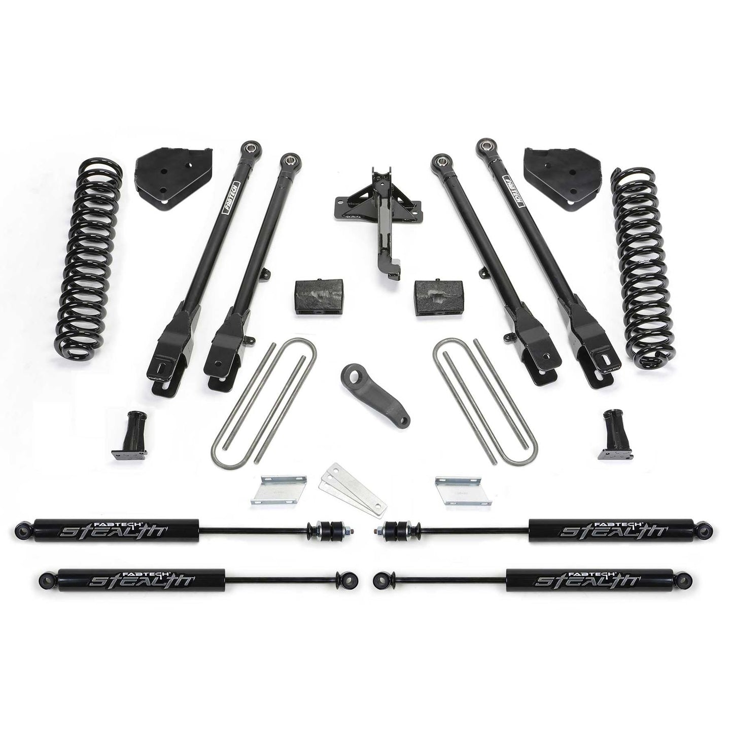 Fabtech 6in 4Link System w/ Coils & Stealth | Ford F250/F350 4WD Gas (17-21) (K2257M)