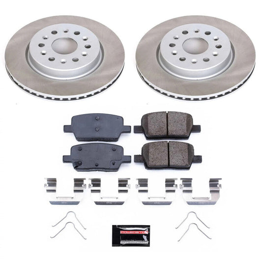 PowerStop 17-20 GMC Acadia Rear Semi-Coated Rotor Kit (SC7411)