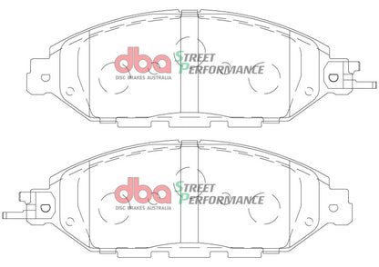 DBA Street Performance Front Brake Pads | Infiniti JX35 (13) (DB2378SP)