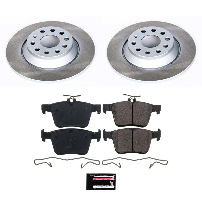 PowerStop 18-22 Volkswagen Tiguan Rear Semi-Coated Rotor Kit (SC7176)