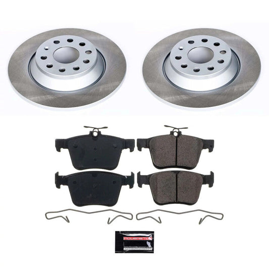 PowerStop 18-22 Volkswagen Tiguan Rear Semi-Coated Rotor Kit (SC7176)