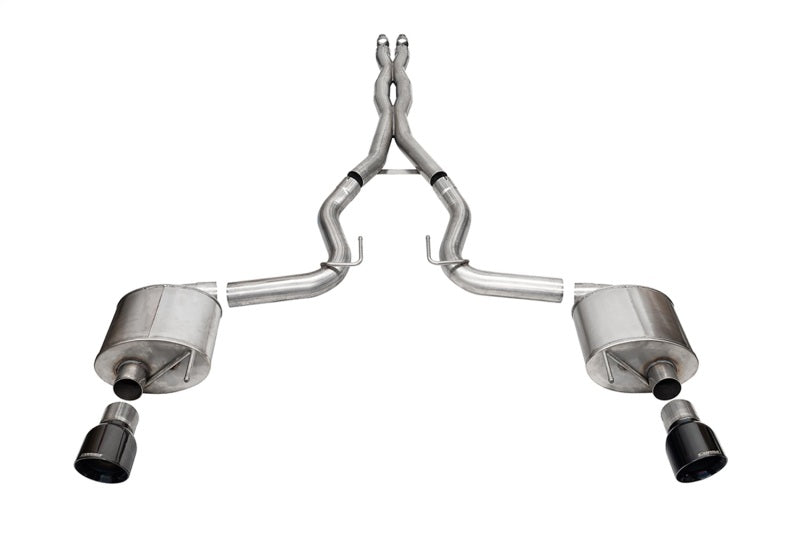 CORSA Xtreme, Sport / 3.0 in Cat-Back 4.5 in Slash Tips | 2024 Mustang GT Coupe (21250, 21254)