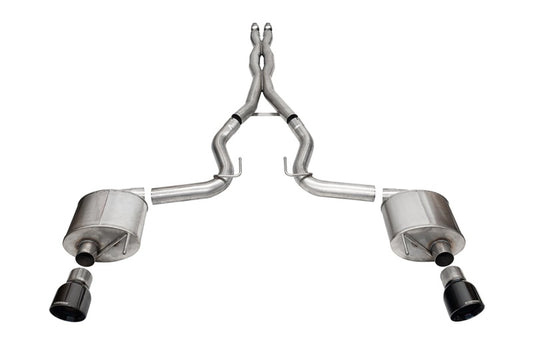 CORSA Xtreme, Sport / 3.0 in Cat-Back 4.5 in Slash Tips | 2024 Mustang GT Coupe (21250, 21254)