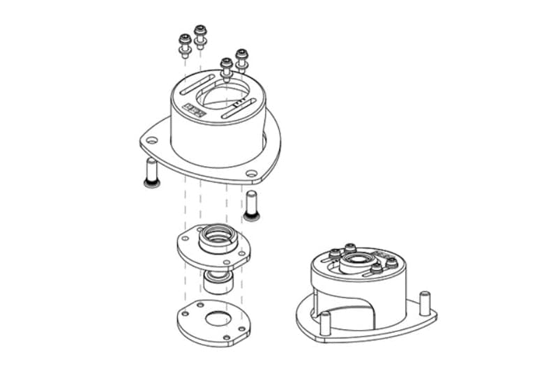 HKS CAMBER ADJUSTABLE PILLOWBALL UPPER MOUNT | 2015+ HONDA S660 JW5 (82001-AH002)