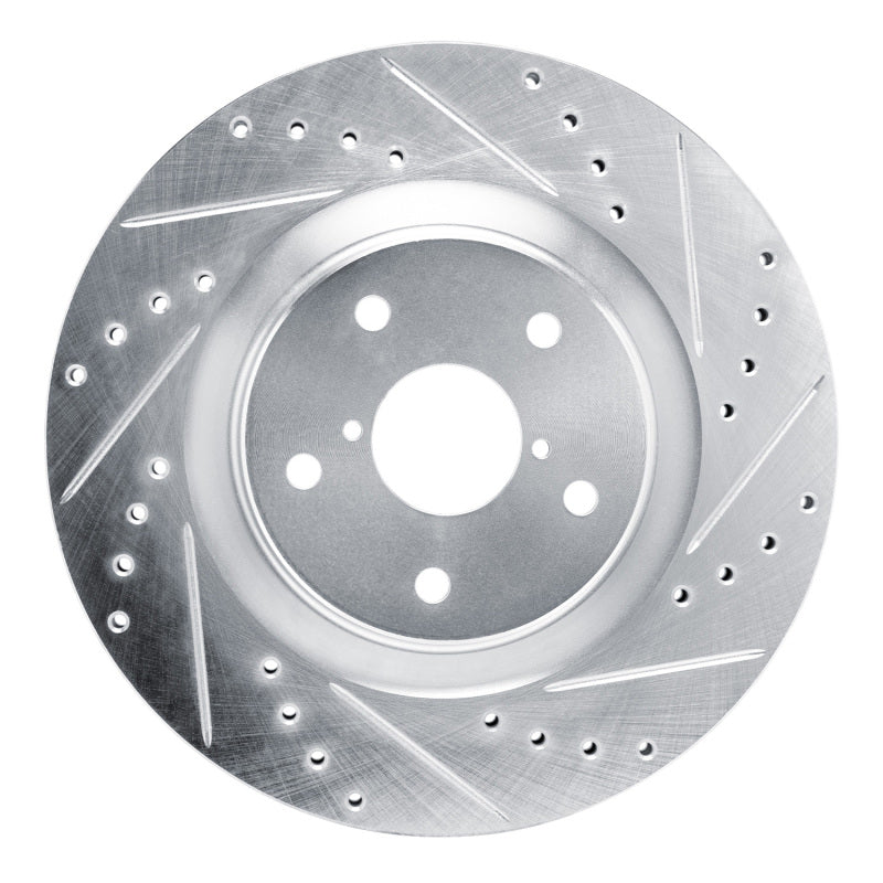R1 Concepts Drilled & Slotted Silver Rotor | Subaru Impreza Outback WRX (631-13049R)