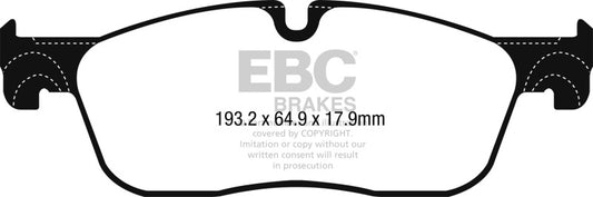 EBC Greenstuff Front Brake Pads | 2016+ Jaguar F-Pace 2.0L TD (180)
