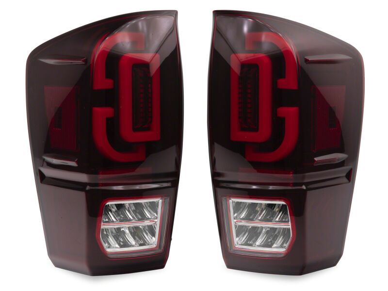 Raxiom 16-23 Toyota Tacoma XW Seq LED Tail Lights Black Housing Red Lens (TT30332)
