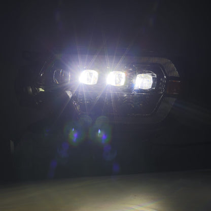 AlphaRex 12-15 Toyota Tacoma NOVA-Series LED Projector Headlights Black