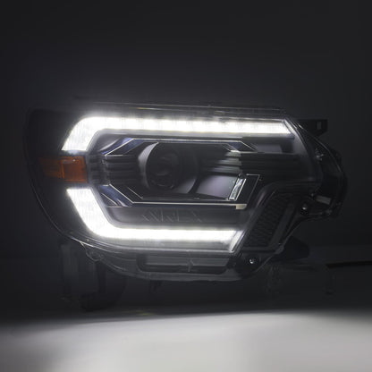 AlphaRex 12-15 Toyota Tacoma PRO-Series Halogen Projector Headlights Alpha-Black