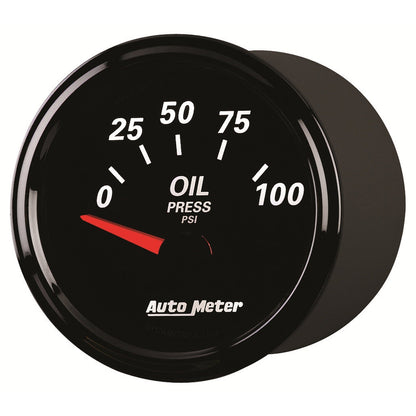 AutoMeter Designer Black II 52mm 100 PSI Oil Pressure Gauge (1228)