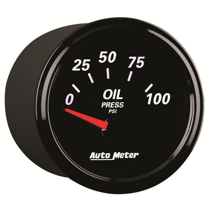 AutoMeter Designer Black II 52mm 100 PSI Oil Pressure Gauge (1228)