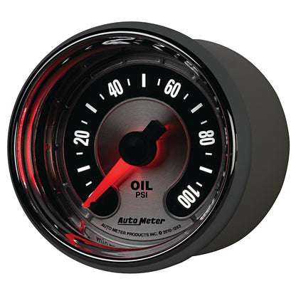 AutoMeter American Muscle 52mm Full Sweep Electric 0-100 PSI Oil Pressure Gauge (1253)