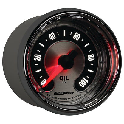 AutoMeter American Muscle 52mm Full Sweep Electric 0-100 PSI Oil Pressure Gauge (1253)