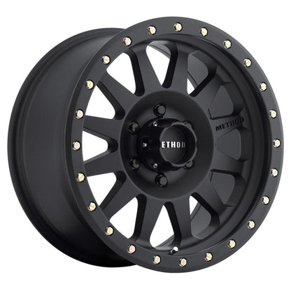 (set of 4) Method MR304 Double Standard Matte Black | 16x8" +0mm | 6x5.5in Wheel