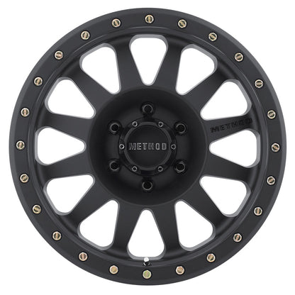 (set of 4) Method MR304 Double Standard Matte Black | 16x8" +0mm | 6x5.5in Wheel